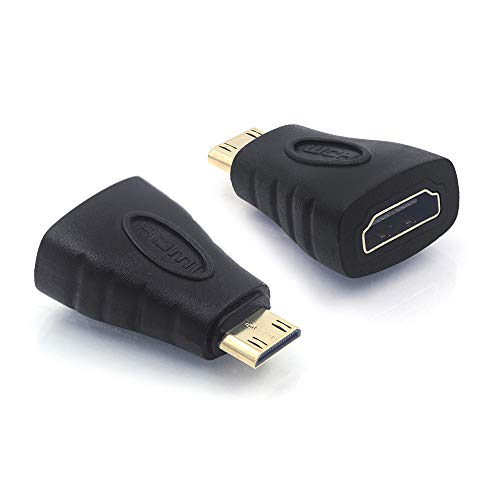 Book Cover VCE 2-Pack HDMI Mini Adapter Gold Plated Mini HDMI to Standard HDMI Connector 4K Compatible for Camera, Camcorder, DSLR, Tablet, Video Card