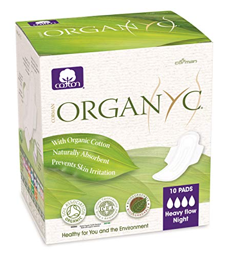 Organyc - Heavy Flow Night Pads - 10 Count - Pack of 3