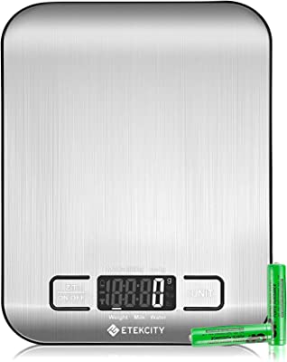 Book Cover Etekcity Food Digital Kitchen Weight Scale Grams and Oz, Stainless Steel(2019 Upgraded)