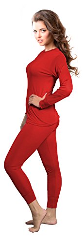 Book Cover Rocky Womens Thermal 2 Pc Long John Underwear Set Top and Bottom Ultra Soft Smooth Knit
