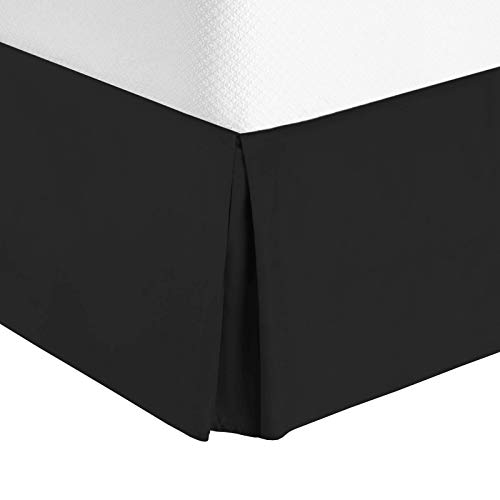 Book Cover Nestl Bedding Pleated Bed Skirt - Luxury Microfiber Dust Ruffle - Sleek Modern Bed Skirt - 14