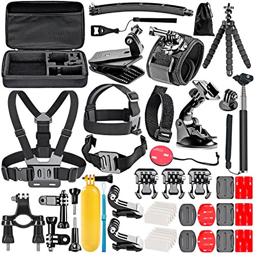 Book Cover Neewer 50-In-1 Action Camera Accessory Kit for GoPro 8 GoPro Hero 7 6 5 4 Hero Session 5 Apeman DJI OSMO Action SJ6000 DBPOWER AKASO VicTsing Rollei Lightdow Camper