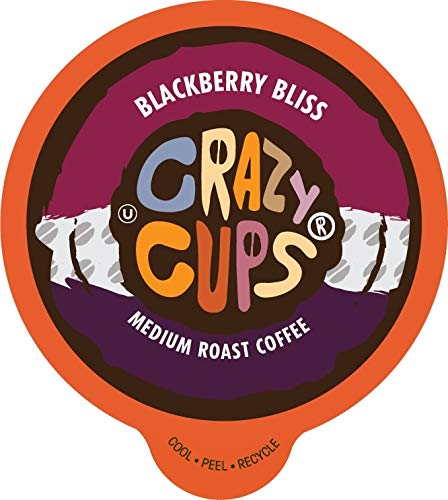 Book Cover Crazy Cups Flavored Coffee for Keurig K-Cup Machines, Blackberry Bliss, Hot or Iced Drinks, 22 Single Serve, Recyclable Pods