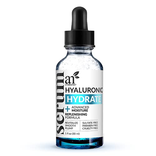 Book Cover ArtNaturals Anti-Aging Hyaluronic Acid Serum - (1 Fl Oz / 30ml) - for Face Clinical Strength with Vitamin C Serum, Vitamin E and Green Tea â€“ Helps Reduce Wrinkles for Youthful and Radiant Skin - 1 oz.