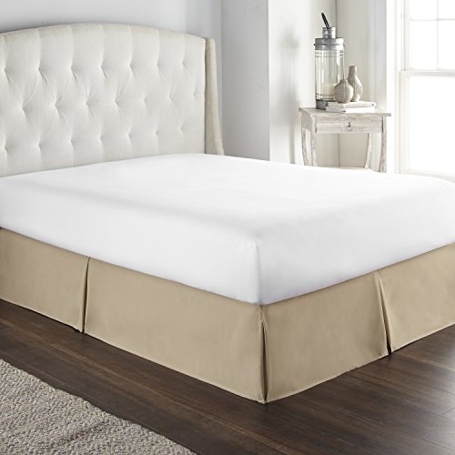 Hotel Luxury Bed Skirt Dust Ruffle 1800 Platinum Collection 14 inch Tailored Drop, Wrinkle & Fade Resistant (Full, Taupe)