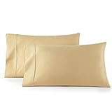 HC Collection Queen Pillow Cases Set of 2- Microfiber, Extra Soft Pillowcases - Easy Care & Machine Washable - Beige
