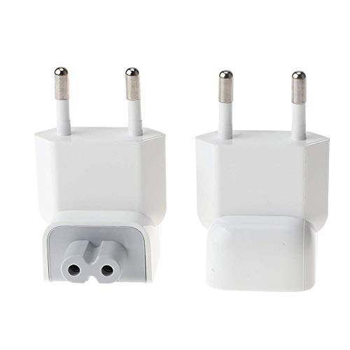 Book Cover WOVTE Europe Plug Converter Travel Charger Adapter for Apple iBook MacBook White Pack of 2