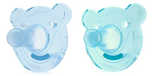 Philips Avent Soothie Pacifier, 0-3 months, Green/Blue, Bear Shape, 2 pack, SCF194/01