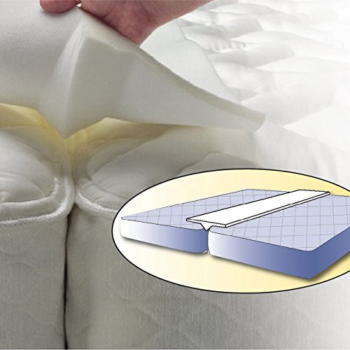 Book Cover Foamily Foam Bed Bridge Pad - Transform Two Twin Mattress Beds into a King Size Bed