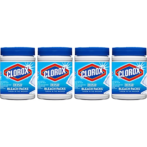 Book Cover Clorox Zero Splash Bleach Packs - Laundry Pods, 4 Pack (Package May Vary)