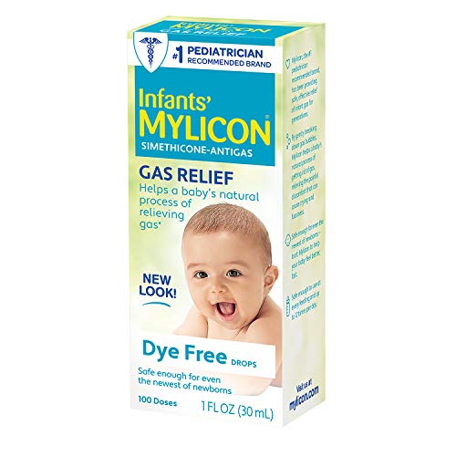 Book Cover Infants' Mylicon Gas Relief Drops for Infants and Babies, Dye Free Formula, 1 Fluid Ounce