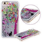 iPhone 6S Plus Case,iPhone 6 Plus Case,UZZO 3D Creative Flower Fairy Faery Angel Girl Print Flowing Liquid Floating Bling Glitter Sparkle Stars Hard Case for iPhone 6 Plus/ 6S Plus