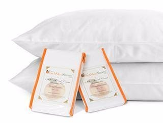 Book Cover Night Sweats: The Original PeachSkinSheets 1500tc Soft King Pillowcase Set Classic White