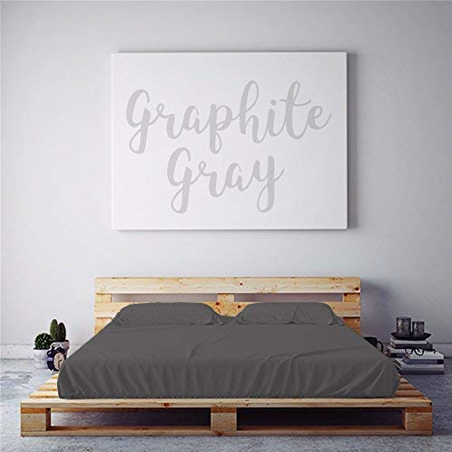 PeachSkinSheets Night Sweats: The Original 1500TC Soft King/Cali King Duvet Cover Set Graphite Gray King/Cali King Graphite Gray