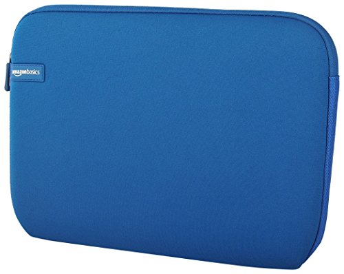 Book Cover Amazon Basics 11.6-Inch Laptop Sleeve, Protective Case with Zipper - Blue