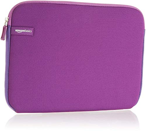 Book Cover Amazon Basics 11.6-Inch Laptop Sleeve, Protective Case with Zipper - Purple