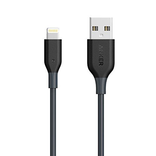 Book Cover iPhone Charger, Anker Powerline Lightning Cable (3ft), Apple MFi Certified High-Speed Charging Cord Durable for iPhone Xs/XS Max/XR/X / 8/8 Plus / 7/7 Plus, and More (Space Gray)