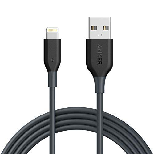 iPhone Charger, Anker Powerline 6ft Lightning Cable, MFi Certified USB Charge/Sync Cord for iPhone Xs/XS Max/XR/X / 8/8 Plus / 7/7 Plus / 6/6 Plus / 5s / iPad, and More (Gray)
