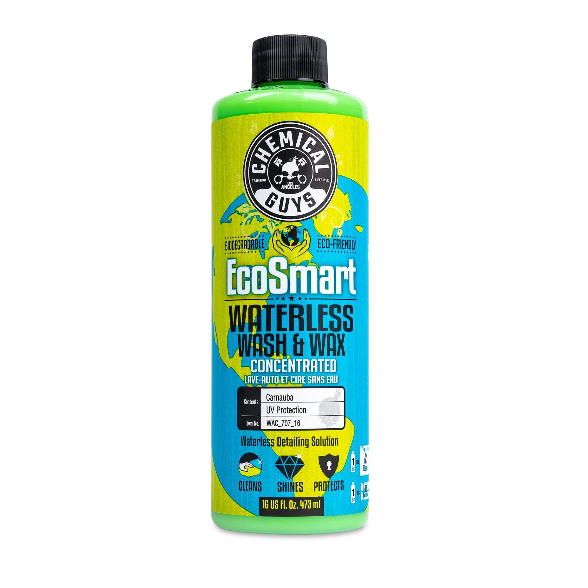 Book Cover Chemical Guys WAC_707_16 EcoSmart Hyper Concentrated Waterless Car Wash and Wax, Safe for Cars, Trucks, SUVs, Motorcycles, RVs & More, 16 fl oz