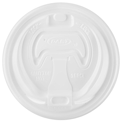 DART Optima Reclosable Lid For Foam Cups and Containers, White, 100 Piece