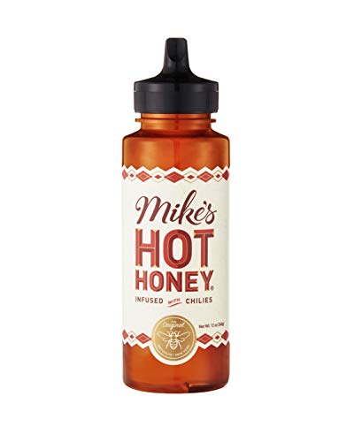 Book Cover Mikeâ€™s Hot Honey, 12 oz Squeeze Bottle (1 Pack), Honey with a Kick, Sweetness & Heat, 100% Pure Honey, Shelf-Stable, Gluten-Free & Paleo
