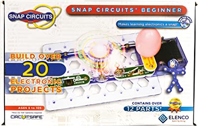 Book Cover Snap Circuits Beginner Electronics Exploration Kit | Over 20 STEM Projects | 4-Color Project Manual | 12 Snap Modules | Unlimited Fun