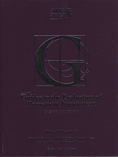 Guides to the Evaluation of Permanent Impairment 2nd edition by American Medical Association (1984) Hardcover