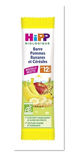 Hipp Biologique Barres Pommes Bananes et Céréales dès 12 mois - 20 barres de 25 g