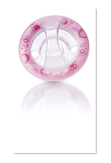 Nûby Natural Flex Sucette en Silicone Forme Cerise Rose 6-18 Mois
