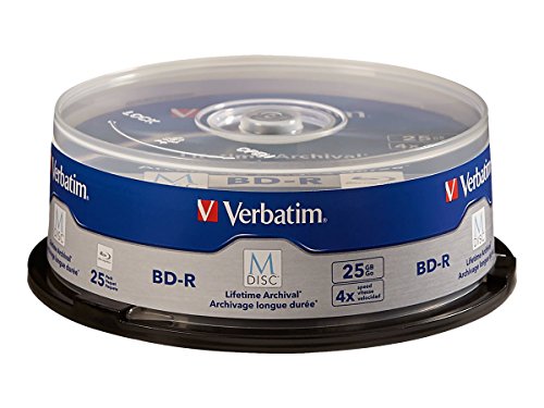 Book Cover Verbatim M-Disc BD-R 25GB 4X with Branded Surface - 25pk Spindle - 98909