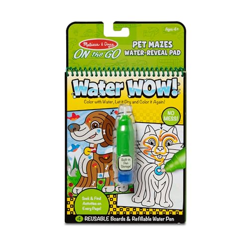 Melissa & Doug On the Go Water Wow! Water-Reveal Activity Pad - Pet Mazes
