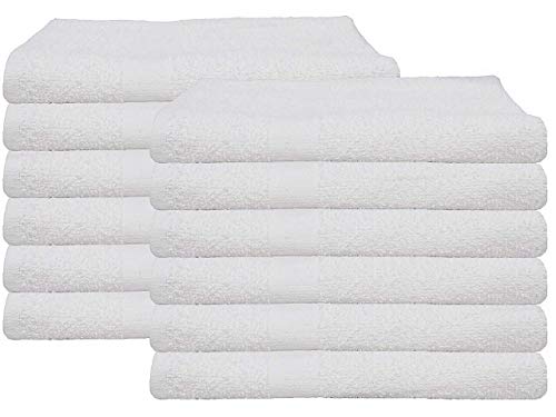 Book Cover  6 (1/2 Dozen) Cotton Economy Bath Towels Utility Grade 20x40 By OMNI LINENS