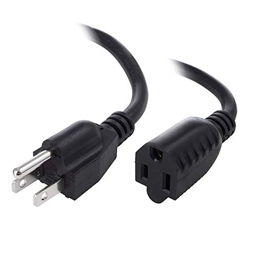 6ft (2M) 16AWG (Power Extension Cord) Power Extension Cable 6 Feet (2 Meters) 3 Conductor (NEMA 5-15P to NEMA 5-15R) 13 Amp Power Cable CNE450761 (5 Pack)