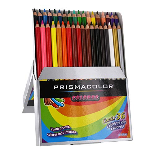 Book Cover Prismacolor Colores Colored Pencil Set, Assorted, 36-Count (Packaging and Pencils are in Spanish)