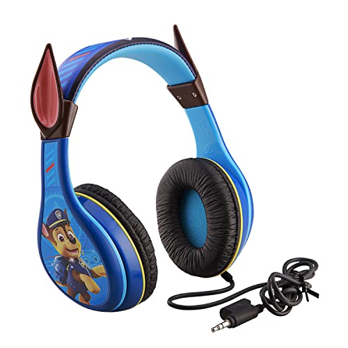 Book Cover Paw Patrol Chase Headphones for Kids with Built in Volume Limiting Feature for Kid Friendly Safe Listening