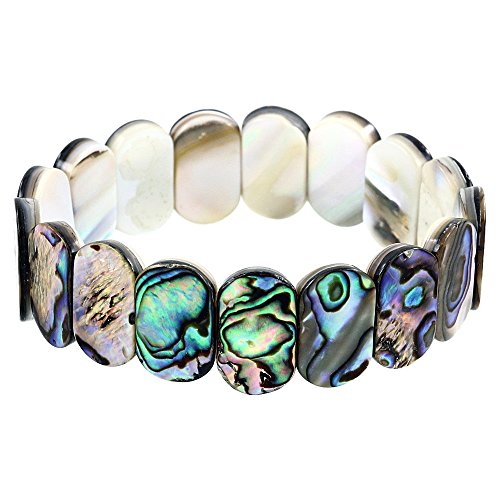Falari Abalone Stretch Elastic Bracelet Round B0550