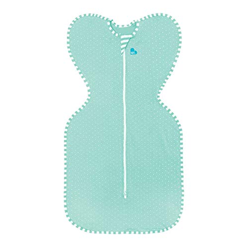 Love To Dream Swaddle UP Lite, Ice Green, Medium, 13-18.5 Pound, Dramatically Better Sleep, Allow Baby to Sleep in Their Preferred arms up Position for self-Soothing, snug fit Calms Startle Reflex