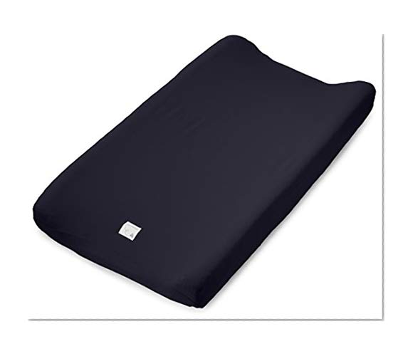 Burt's Bees Baby - Changing Pad Cover, 100% Organic Cotton Changing Pad Liner for Standard 16" x 32" Baby Changing Mats (Blueberry Solid Color)