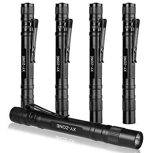 Book Cover XY ZONE 5pcs Ultra Slim XP-1 XPE-R3 LED1000LM Mini Flashlight Clip Lamp Penlight Torch Powered by 1 x AAA Battery (not include)