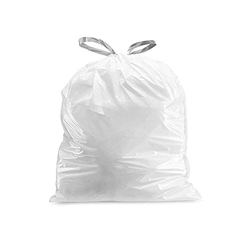 Book Cover Plasticplace 6 Gallon Trash Bags â”‚ 0.7 Mil â”‚ White Drawstring Garbage Can Liners â”‚ 17