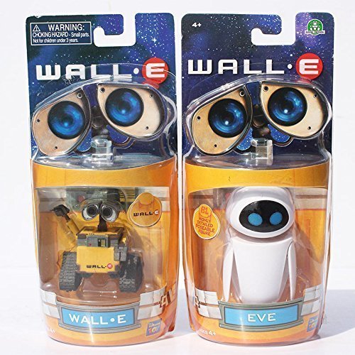 Book Cover Cartoon Movie Wall E Toy (2pcs/set) Walle Eve Figure Toys Wall-E Robot Figures Dolls by Supertoys