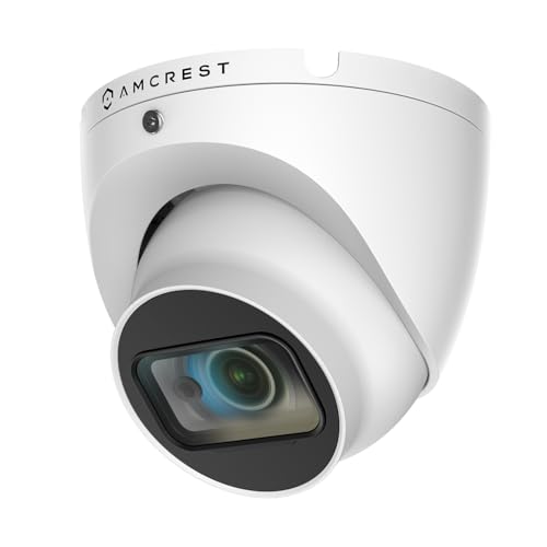 Amcrest 1080P 1920 TVL Dome Weatherproof IP66 Camera with 20 LEDs for Night Vision, Long Distance Range up to 984ft, 1 Year Warranty, and More (White) - Power supply and coaxial video cable are NOT INCLUDED