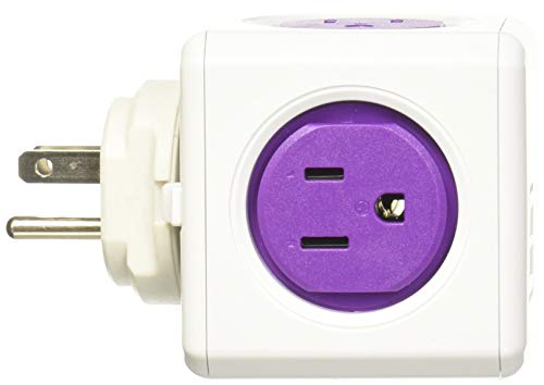 Allocacoc PC-1910/USRU4P 1910 Adapter, 4 outlets+2USB, Purple