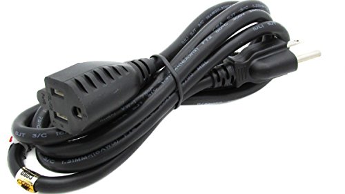 RiteAV - 6 Feet Power Extension Cord Black (Outdoor Direct Burial Certified)
