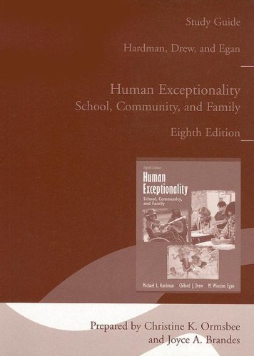 Study Guide for Hardman/Drew/Egan's Human Exceptionality: School, Community, and Family, 2004 Update, 8th by Hardman Michael L. Drew Clifford J. Egan M. Winston (2004-05-27) Paperback
