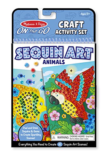 Book Cover Melissa & Doug On-The-Go Crafts Animals Sequin Art