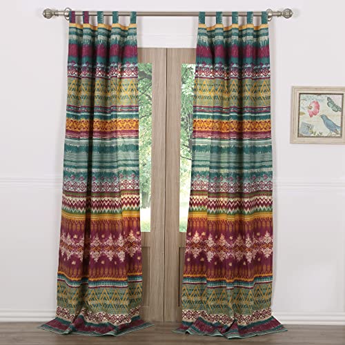 Book Cover Greenland Home Southwest Curtain Panel Pair, 84 x 84 inches, Siesta