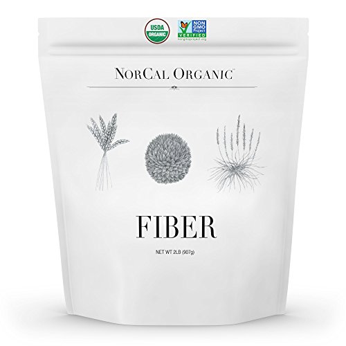 Norcal Organic Fiber 2 lbs | Soluble and Insoluble Fiber Supplement with Prebiotics and Psyllium Husk Powder | Organic, No Soy or Gluten, Non GMO, Source Organic
