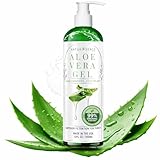NTRSNS NaturSense 99% Organic Aloe Vera Gel. Deep Hydration, Effective Moisturizing. For Hair, Scalp, Face, Acne, Sunburn, Dry Winter Skin, Sensitive Skin, Shaving. Unscented, 12 oz. Made in the USA