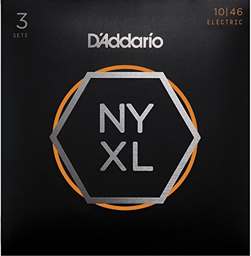 Book Cover D'Addario NYXL1046-3P Nickel Plated Electric Guitar Strings, Regular Light,10-46 (3 Sets) - High Carbon Steel Alloy for Unprecedented Strength - Ideal Combination of Playability and Electric Tone